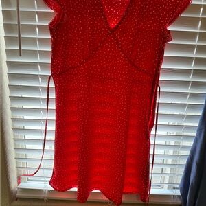 Levi's Red and White Polka Dot Top